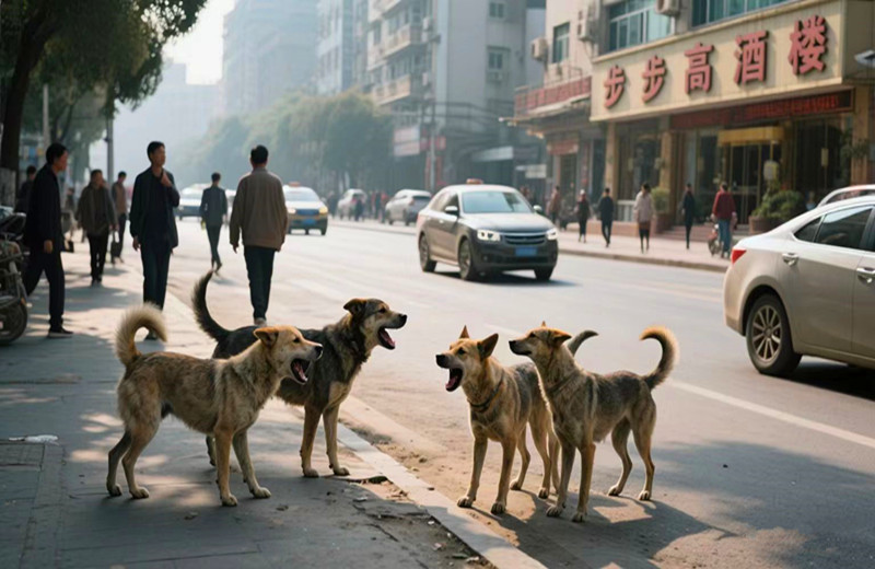 野狗盘踞路边吓坏路人，急盼清理！
