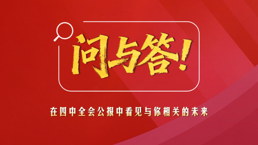 问与答！在四中全会公报中看见与你相关的未来